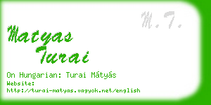 matyas turai business card